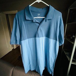 Two-tone Blue Old Navy Men's Polo Large